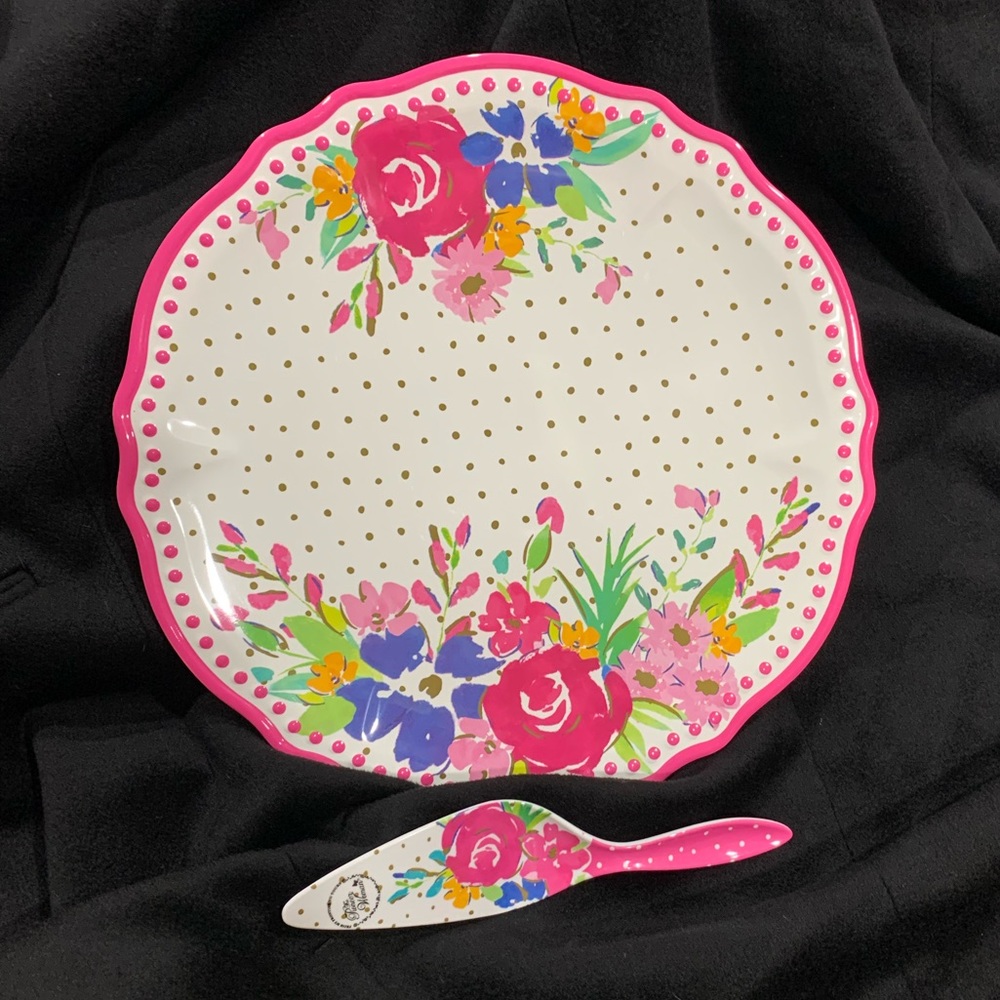 The Pioneer Woman Cherry Blossom Cake Serve Platter & Cake Server NWT